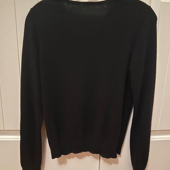 Ralph Lauren Classic Black Women's Cashmere Cardigan - Picture 2 of 2